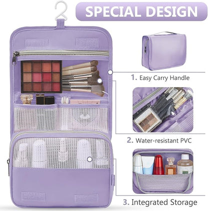 8 Set Packing Cubes for Travel, Anti-Tearing Suitcase Organizer for Luggage with Shoe & Hanging Toiletry Bag,Gifts for Women Mom,OlarHike Vacation Essentials & Accessories for Cruise Ship,Lavender