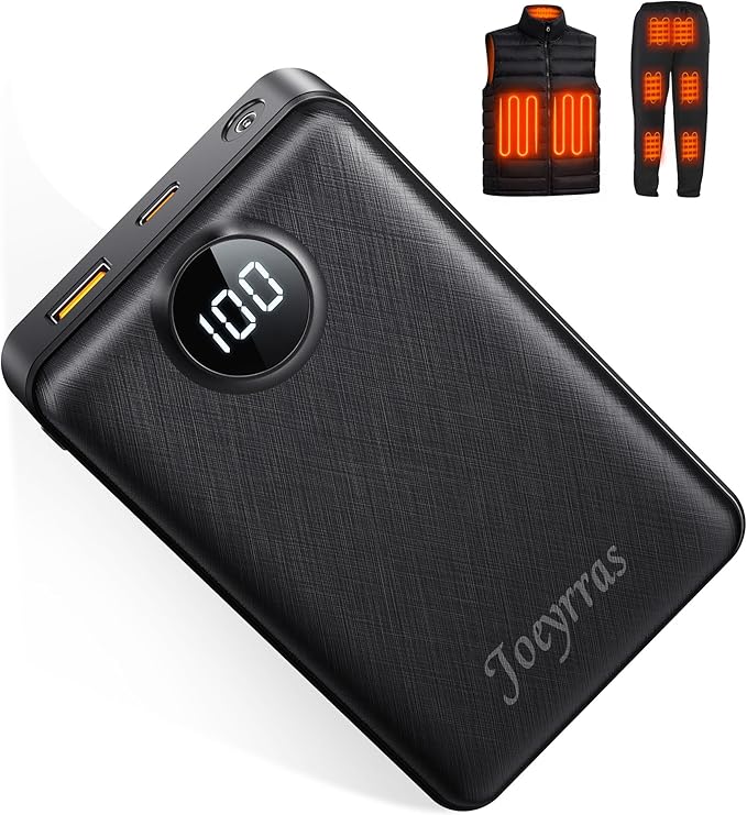 5V/7.4V Heated Vest Battery Pack Compatible with ORORO, with Venustas, 20000mAh Battery Pack for Heated Vest, LED Rechargeable Power Bank for TODWARM, for XINSONYUELL, for Vestego, for Weamest