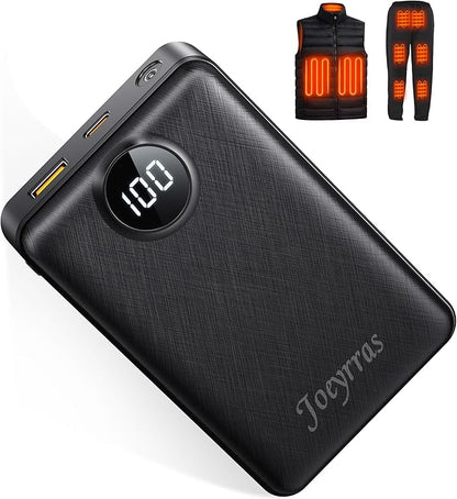 5V/7.4V Heated Vest Battery Pack Compatible with ORORO, with Venustas, 20000mAh Battery Pack for Heated Vest, LED Rechargeable Power Bank for TODWARM, for XINSONYUELL, for Vestego, for Weamest