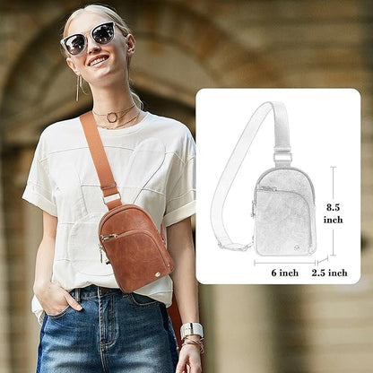 INICAT RFID Blocking Sling Bag,Anti Theft Crossbody Bags for Women,Travel Gifts Cross Body Purses Vegan Leather