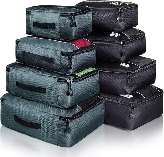 Packing Cubes Luggage Bags Organizer Durable Travel Accessories With Clothing Label