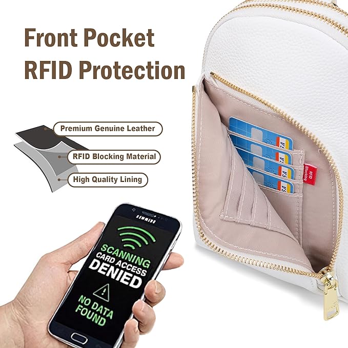 INICAT RFID Blocking Sling Bag,Anti Theft Crossbody Bags for Women,Travel Gifts Cross Body Purses Vegan Leather