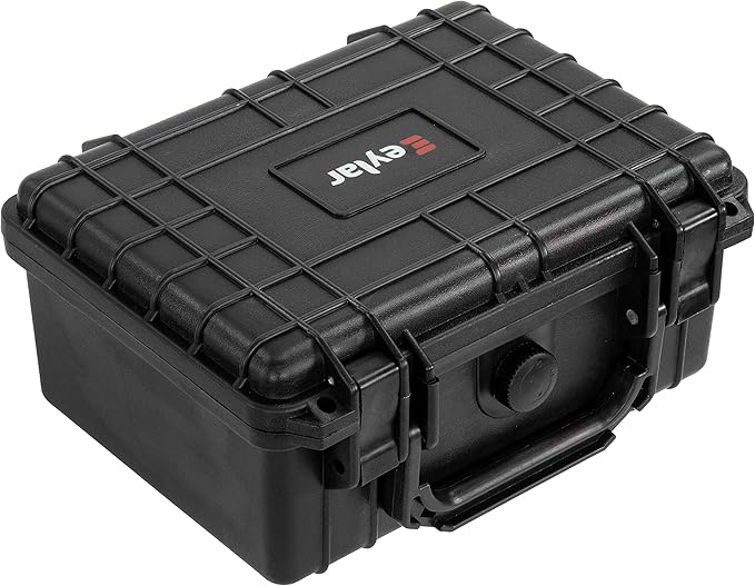 Eylar Protective Camera Hard Case Water & Shock Proof w/Foam, TSA Standards 9.12 inch 7.56 inch 4.37 inch (Black)