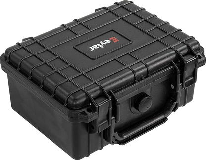 Eylar Protective Camera Hard Case Water & Shock Proof w/Foam, TSA Standards 9.12 inch 7.56 inch 4.37 inch (Black)