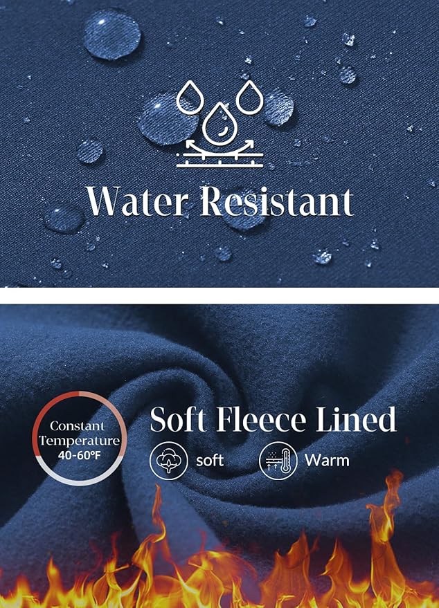 baleaf Women's Fleece Lined Pants Winter Thermal Water Resistant Crossover Flare Leggings Warm Bootcut Hiking Outdoor