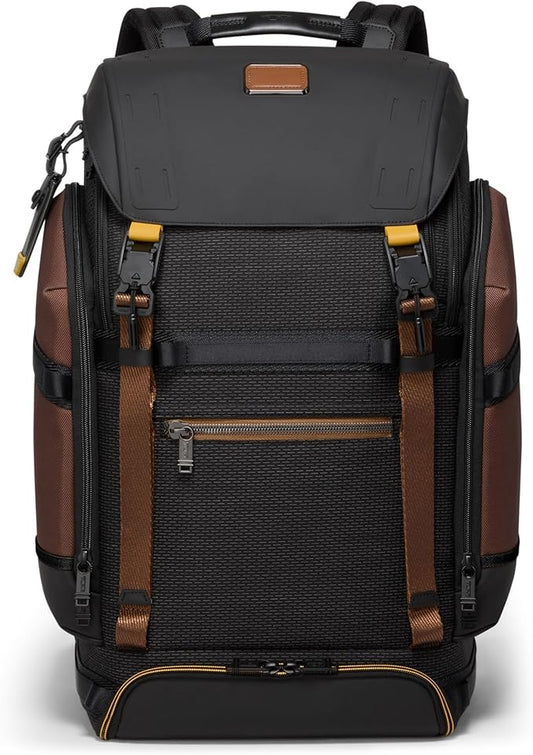 TUMI - Alpha Bravo Expedition Flap Backpack - Large Carry On Backpack - 21.0" X 12.5" X 7.5" - Fits up to 17" Laptop - Black Onyx