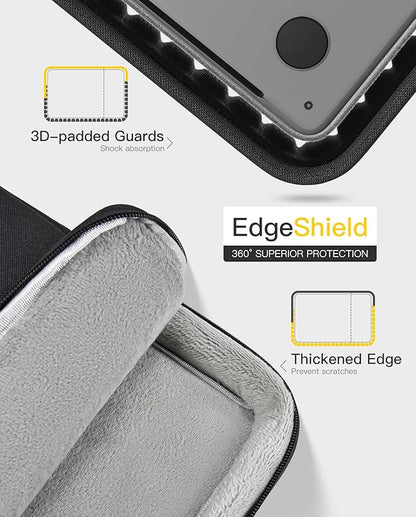 13 inch 360° Protective Laptop Case Sleeve for 2025-2021 MacBook Air 13.6 inch M4/M3/M2/M1 A3240 A3113 A2681 A2337 A2179,Shockproof Water-Resistant Bag Cover w/Accessory Pocket