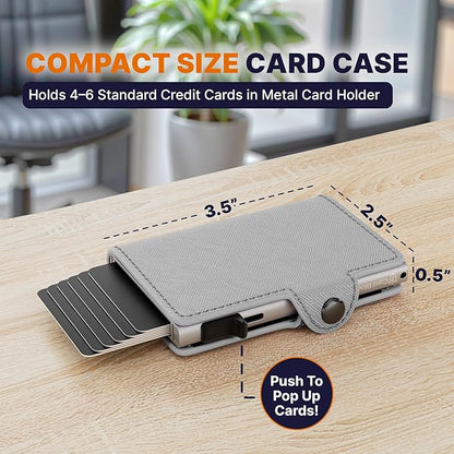 Conceal Plus Small RFID Wallet for Women, Slim Compact RFID Blocking Credit Card Holder Womens Wallet, Smart Pop Up Minimalist Card Case, Holds 4-6 Standard Cards Plus Cash & ID, Compact Travel Wallet