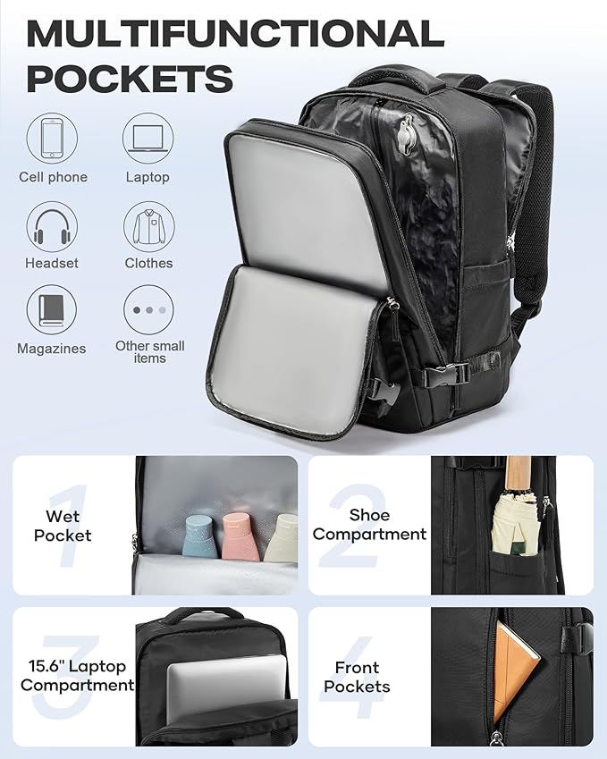 coofay Vacuum Backpack Travel with Pump Airbag Travel Backpack with Vacuum System Mochila de Viaje Compresion al Vacio Easyvacpack Vacpack Backpacks for Traveling Carry on Luggage