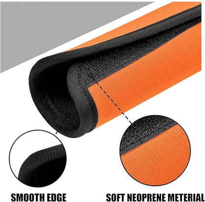Luggage Handle Wraps, Soft Travel Bag Handle Cover, Padded Handle Grip, Suitcase Tags Identifiers for Travel Accessories, Orange, 2pcs