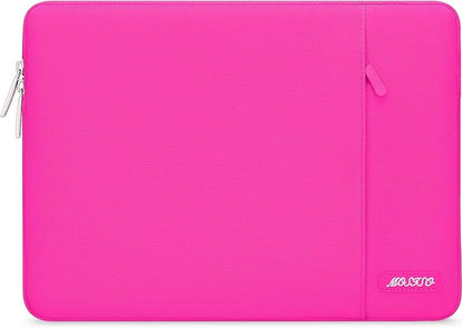 MOSISO Laptop Case 13 inch, 13 inch Laptop Sleeve Compatible with MacBook Air M4 M3 M2 M1 2025-2018 / Pro M2 M1 2025-2016, Polyester Vertical Computer Sleeve Bag with Pocket, Bright Rose