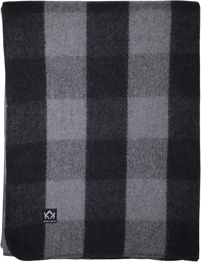 Arcturus Military Wool Blanket - Warm, Thick, Washable - Great for Outdoors, Camping, Stadium Blanket, Picnics, Travel - Car & Bushcraft Survival Kits
