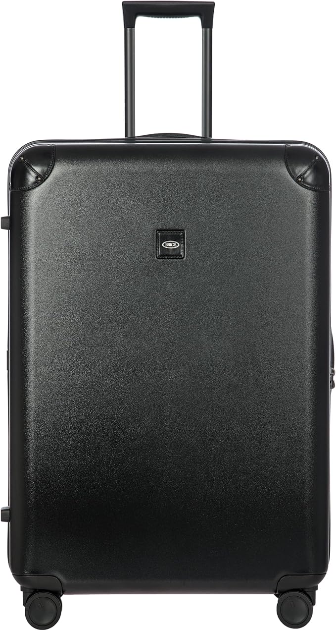 Bric's Amalfi Lightweight Hard Shell Suitcase – Expandable Checked Luggage with Water-Repellent Zip, Smooth 360° Wheels & TSA Lock - 32 Inch, Black