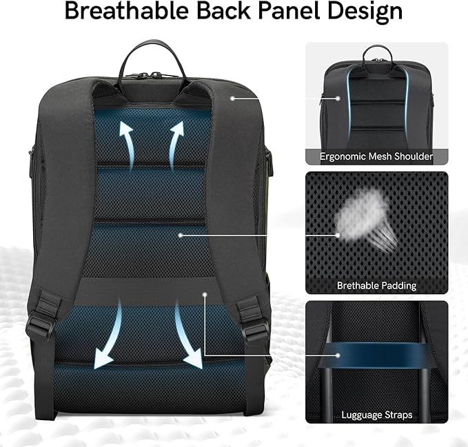 Kingsons Travel Backpack Travel Laptop Backpack Business Computer Bag Waterproof Large Capacity for Men Women