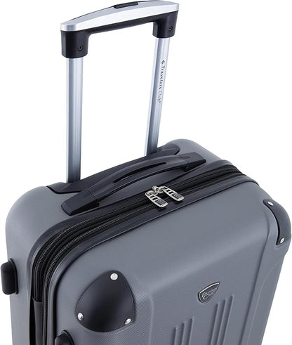 Travelers Club Chicago Hardside Expandable Spinner Luggage, Charcoal, 20" Carry-On