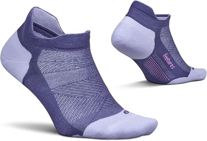 Feetures Elite Max Cushion No Show Tab Ankle Socks - Sport Sock with Targeted Compression