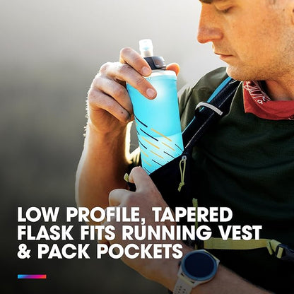 HydraPak SoftFlask Speed 500ml - Compressible Soft Flask Water Bottle, Perfect Fit for Hydration Vests and Running Packs with Easy Open Cap (500ml/17oz)