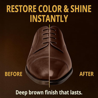 Eagle Shoe Polish Wax – Premium High-Gloss Shine – Restores Color, Covers Scuffs, Nourishes & Protects - 3-Piece Kit