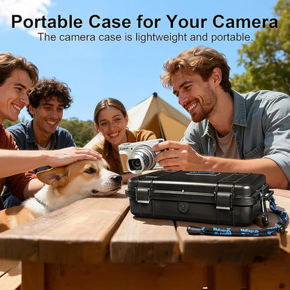 Lekufee Travel Waterproof Hard Case for Canon Powershot SX740 / SX730 / SX720 HS Digital Camera, NB-13L Battery, and Accessories - Black(Bag & Case Only)