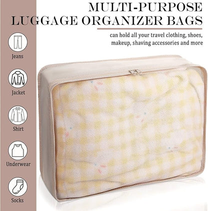 Shappy 12 Set Packing Cubes Luggage Organizer Bags Travel Luggage Suitcases Organizers Luggage Cubes with Shoe Bag
