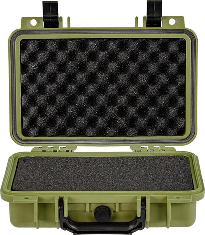 Eylar Protective Gear and Camera Hard Case Waterproof Dry Box with Foam 11.6 Inch 8.3 Inch 3.8 Inch (OD Green)