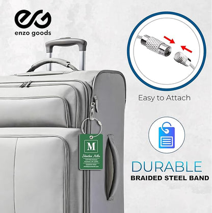 Personalized Luggage Tag | 10 Pack | Custom Luggage Tags for Suitcases | Kids Backpack Tag | 10 Color Options & Choose Font, Font Color