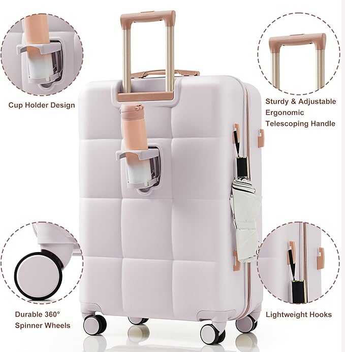 Hard Shell Suit case with Spinner Wheel Lightweight TSA Lock