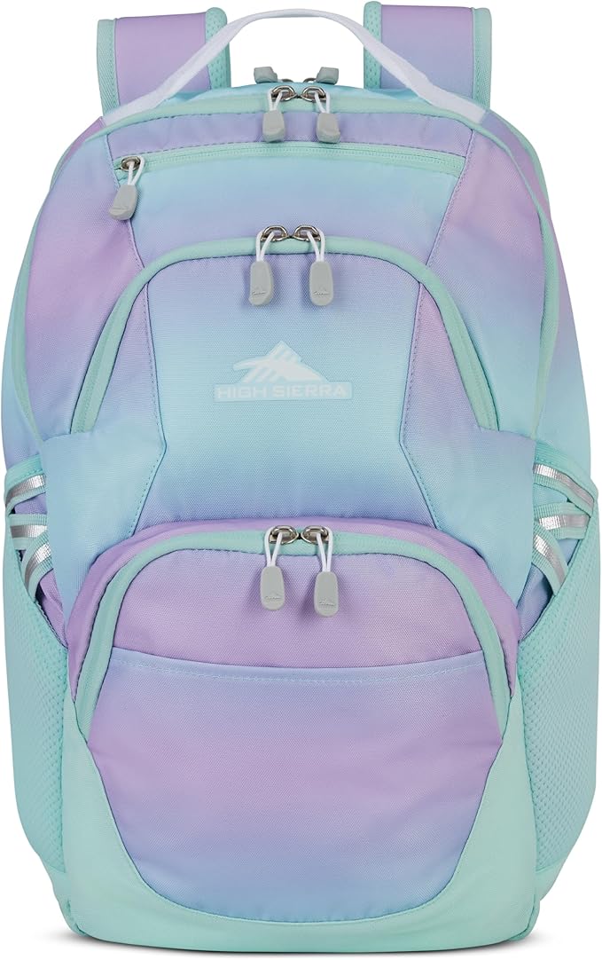 High Sierra Swoop Backpack with Laptop Pocket + Tablet Sleeve, Fits most 17” Laptops, 30L, Purple Blue