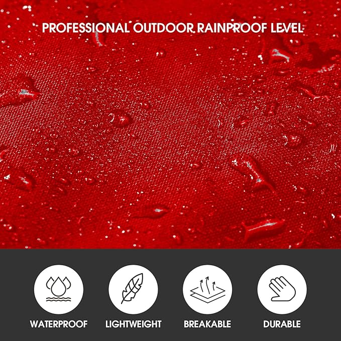 Unisex Rain Poncho for Adults, Hooded Waterproof Raincoat Jacket for Hiking, Camping and Outdoor