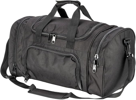 Gym Bag Duffle Bags for Men Women with Shoes Compartment Sport Weekend Travel Overnight Carry On Bag for Tactical Military Travel Work Out Bags (Black)