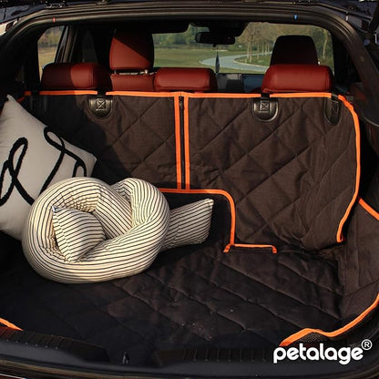 Car Seat Protector, 600D Heavy Duty Car Seat Cover for Dogs, Waterproof Dog Car Seat Cover for Back Seat, Scratch Proof Nonslip Seat Cover for Dogs in Car