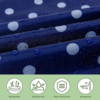 Hooded Rain Ponchos for Adult - Rain Coat and Rain Jacket with Waterproof Pocket and Zipper