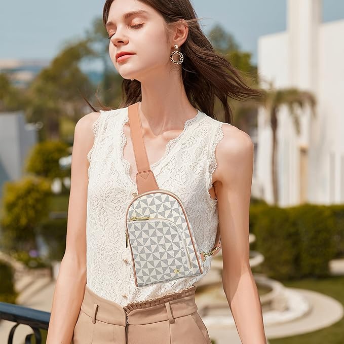 INICAT RFID Blocking Sling Bag,Anti Theft Crossbody Bags for Women,Travel Gifts Cross Body Purses Vegan Leather