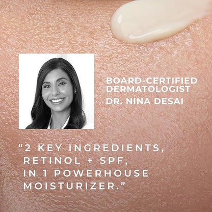 RoC Retinol Correxion Deep Wrinkle Daily Face Moisturizer with Sunscreen SPF 30 for Fine Lines, Dark Spots, Post-Acne Scars, 1 Ounce (Packaging May Vary)