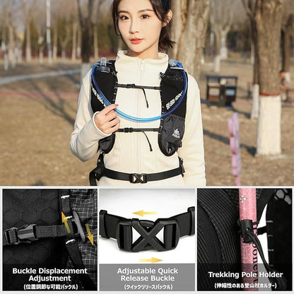Azarxis Hiking Hydration Vest Pack Running Backpack Lightweight Daypack for Marathon Cycling Biking Trail Race Rave