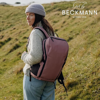 Beckmann STREET GO – Bold & Stylish Ergonomic backpack for Teens & Adults, Versatile & Functional, 26L Capacity expands to 31L - Sustainable & Durable - Water-Resistant, Lightweight. ASH ROSE