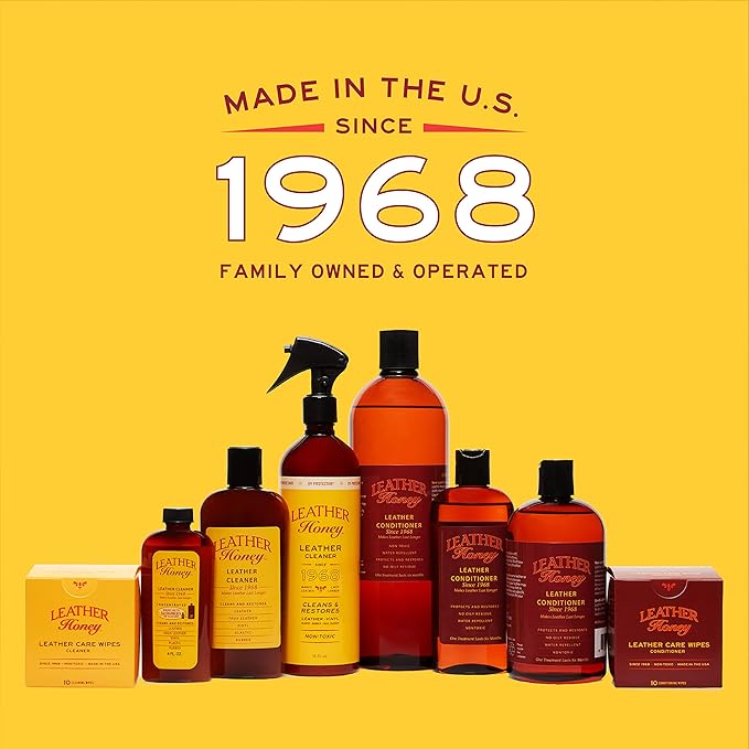 Leather Honey Combo Wipes with 8oz Conditioner