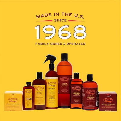 Leather Honey Combo Wipes with 8oz Conditioner