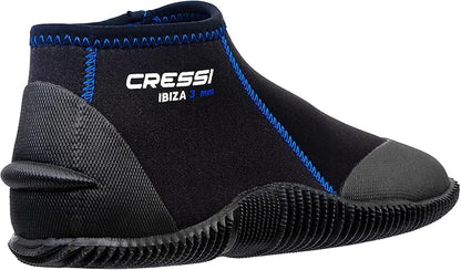 Cressi Adult Neoprene Diving Boots with Anti-Slip Rubber Sole for Water Sports | Ibiza 3mm