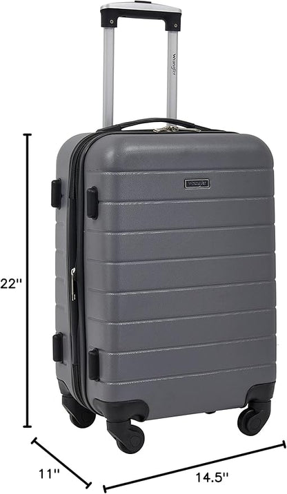 Wrangler 20" Smart Spinner Carry-On Luggage With USB Charging Port