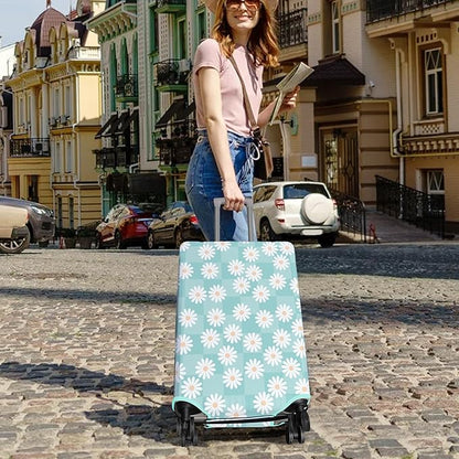 Travel Luggage Cover Suitcase Protector Fits 18-32 Inch Wheel Covers PatternedTravel Related Items Flower Luggage Protector Elastic XL