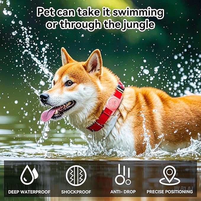 for Airtag Dog Collar Holder 2 Pack,Waterproof cat Collar Holder for Apple AirTag, Silicone Air Tags Case for Cat Dog Collars(Light Pink)