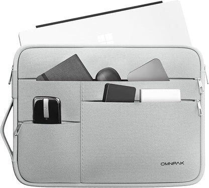 Omnpak Surface Pro 11 Case,13 inch Laptop Sleeve for Surface Pro 12/11/10/9/8/X/7/6/5/4/3 with Multi-Pocket and Side Handle Strap,Water-Resistant Laptop Carrying Bag