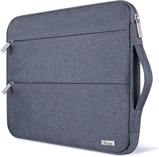 Voova 15.6 16 Inch Laptop Sleeve Case Compatible with MacBook Pro 16 M1/M2/M3/M4 Max 2019-2025, 15.6-16” Hp Lenovo Acer Asus, Waterproof Slim Computer Bag Cover with Handle, Dark Grey