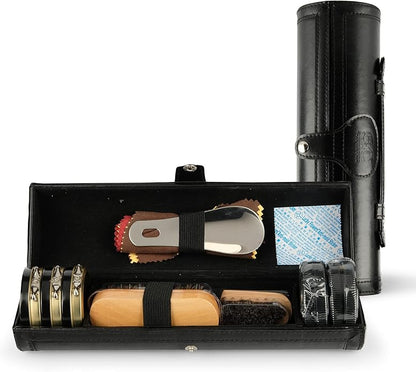 Stone and Clark Leather Shoe Shine Kit - 13 PCS Shoe Polish Kit for Complete Leather Boot Care, Compact & Travel Friendly