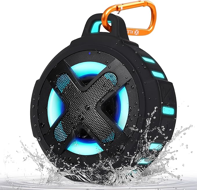 XLEADER X8(2 Gen) Upgraded, Bluetooth Shower Speaker, Certified IP67 Waterproof, 10W Pro Sound &Deep Bass, 24Hrs Playtime, Stocking Stuffers for Teens Women Men, White Elephant Gifts