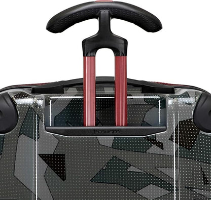 Traveler's Choice Maxporter II 22" Hardside Polycarbonate Spinner Carry-On Luggage, USB Port, TSA Lock, Gray Camo