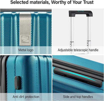 Hanke Hardshell Luggage Sets 2 Piece Extra Large Suitcases with Lock,28 Inch Luggage with Spinner Wheels, Travel Suitcase for Women Men 20 29Inch,Caribbean Blue