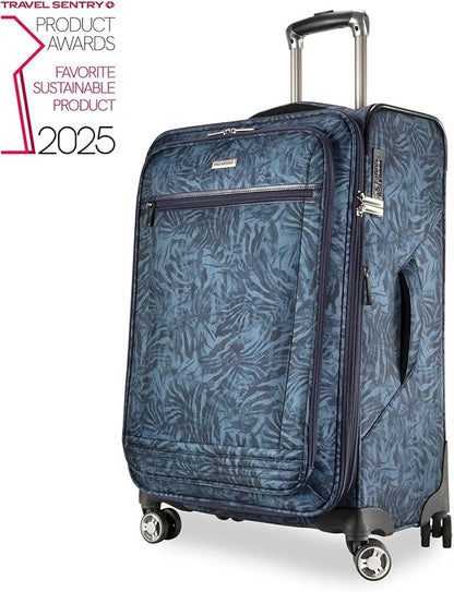 Ricardo Beverly Hills Avalon Softside Check-In Luggage Made with Sustainable 100% Recycled PET (rPET), Lightweight, Eco-Friendly Travel, Expandable, Dual Spinner Wheels, Serengeti Night, 24-inch