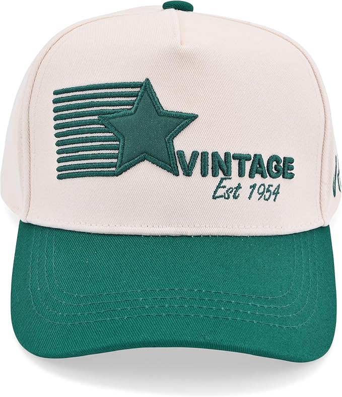 VINTAGE HAVANA Trucker Hats Women & Men | Western Retro Snapback Hat | Cute Trendy Fashion Baseball Cap | Tan Green Brown Red